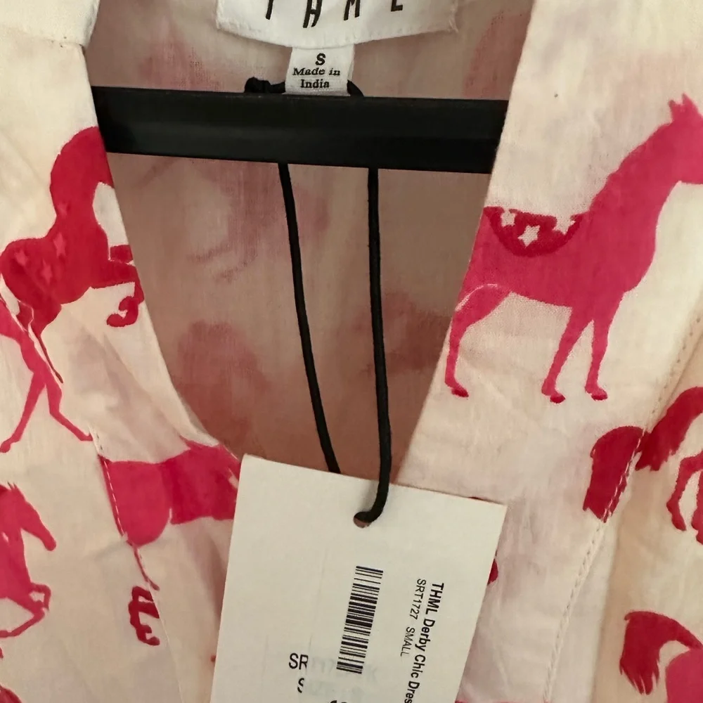 THML Pink and White Horse Print Mini Dress - Picture 6 of 12